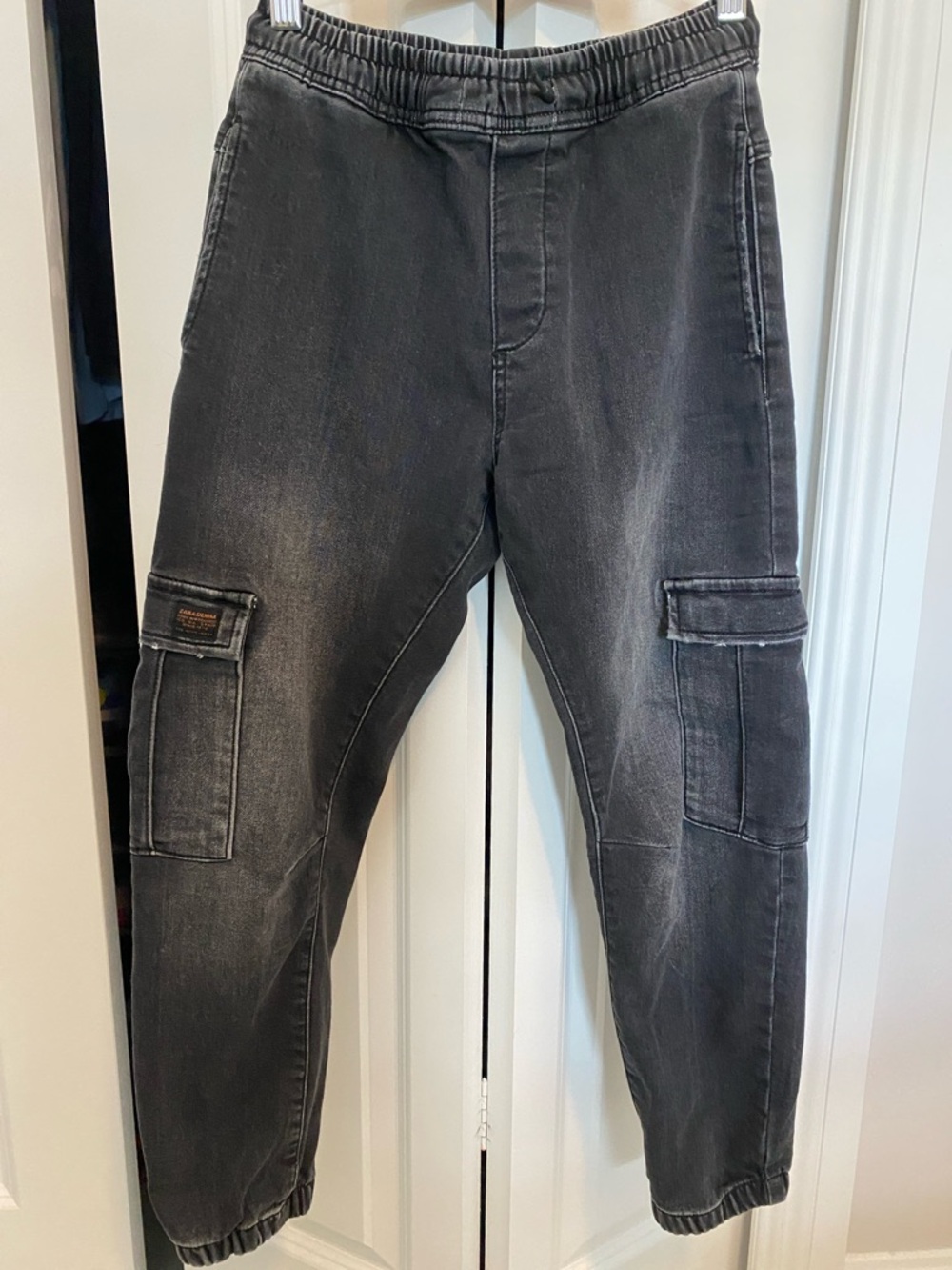 Zara Kids Charcoal Black Cargo Jeans